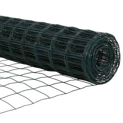 Hek met Paal Groen 0,8 x 25 m Staal en PVC