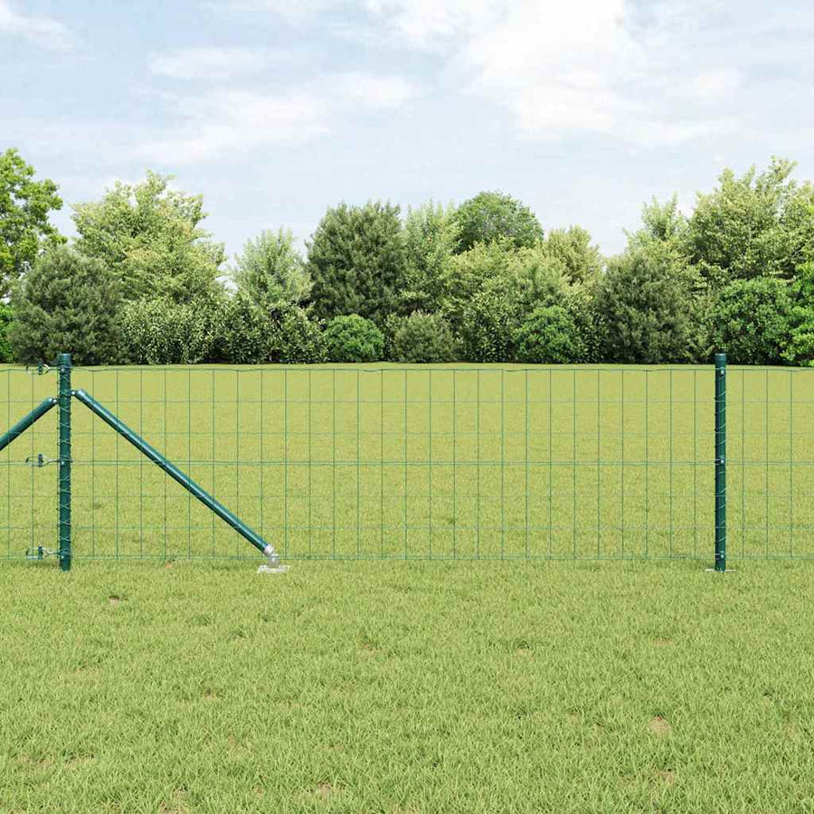Hek met Paal Groen 0,8 x 25 m Staal en PVC