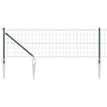 Hek met Paal Groen 0,8 x 25 m Staal en PVC