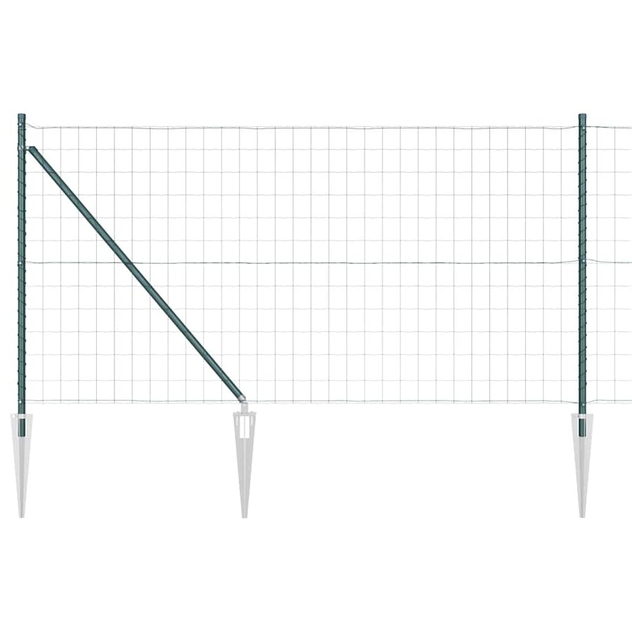 Hek met Paal Groen 1 x 25 m Staal en PVC
