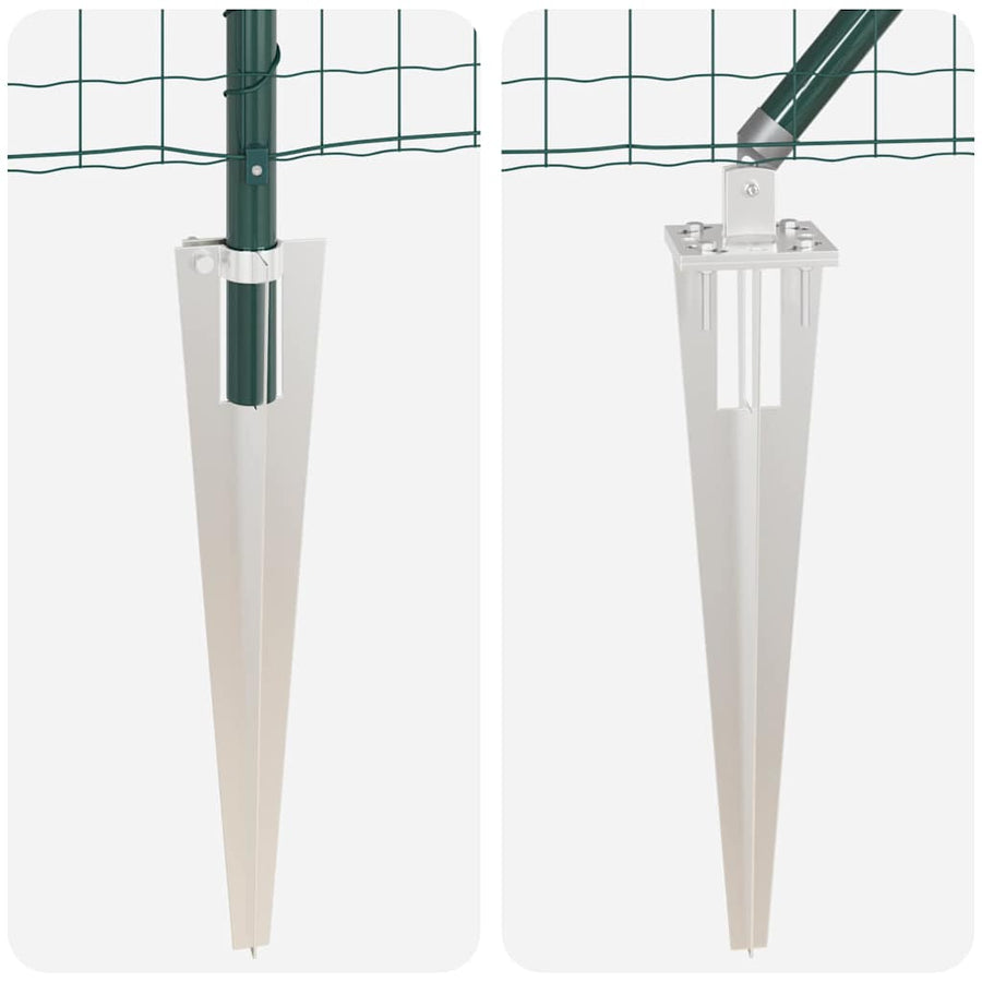 Hek met Paal Groen 0,4 x 50 m Staal en PVC