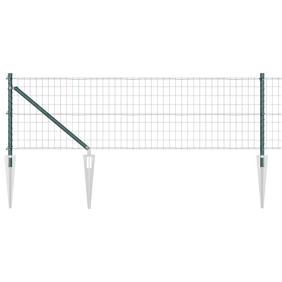 Hek met Paal Groen 0,6 x 50 m Staal en PVC