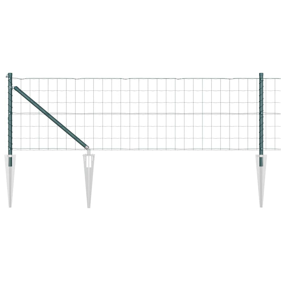 Hek met Paal Groen 0,6 x 50 m Staal en PVC