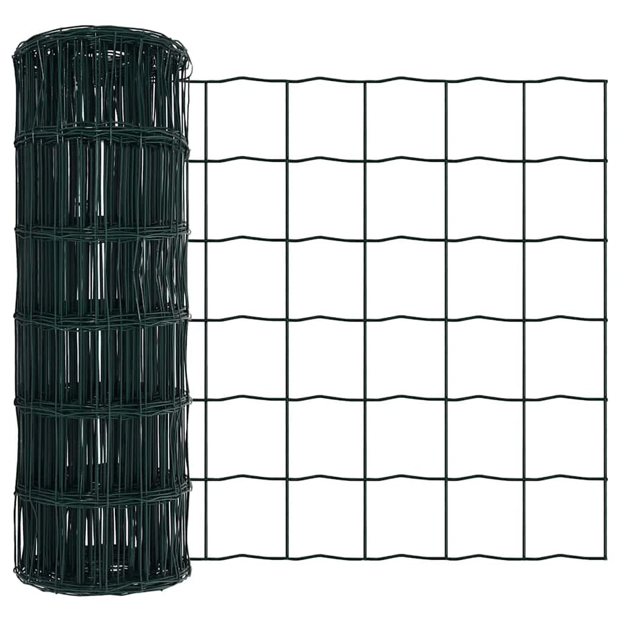 Hek met Paal Groen 0,4 x 50 m Staal en PVC