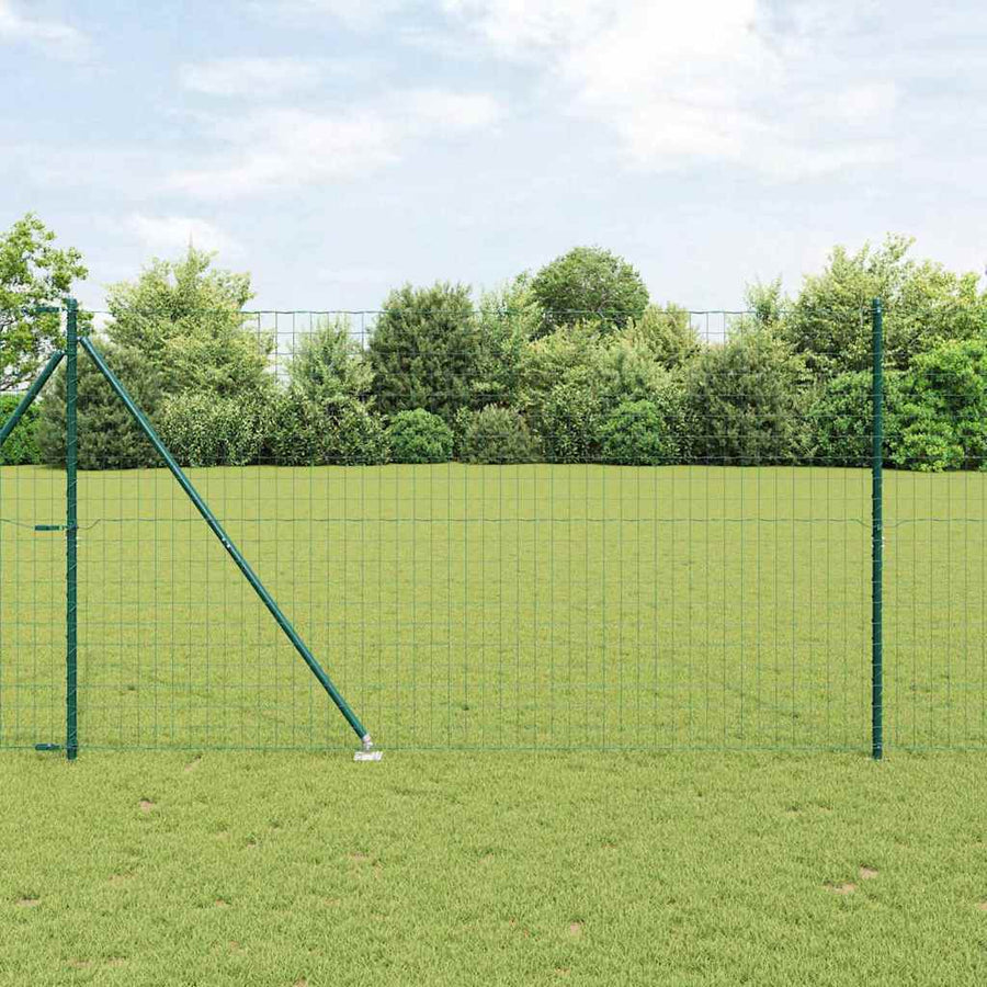 Hek met Paal Groen 1,5 x 10 m Staal