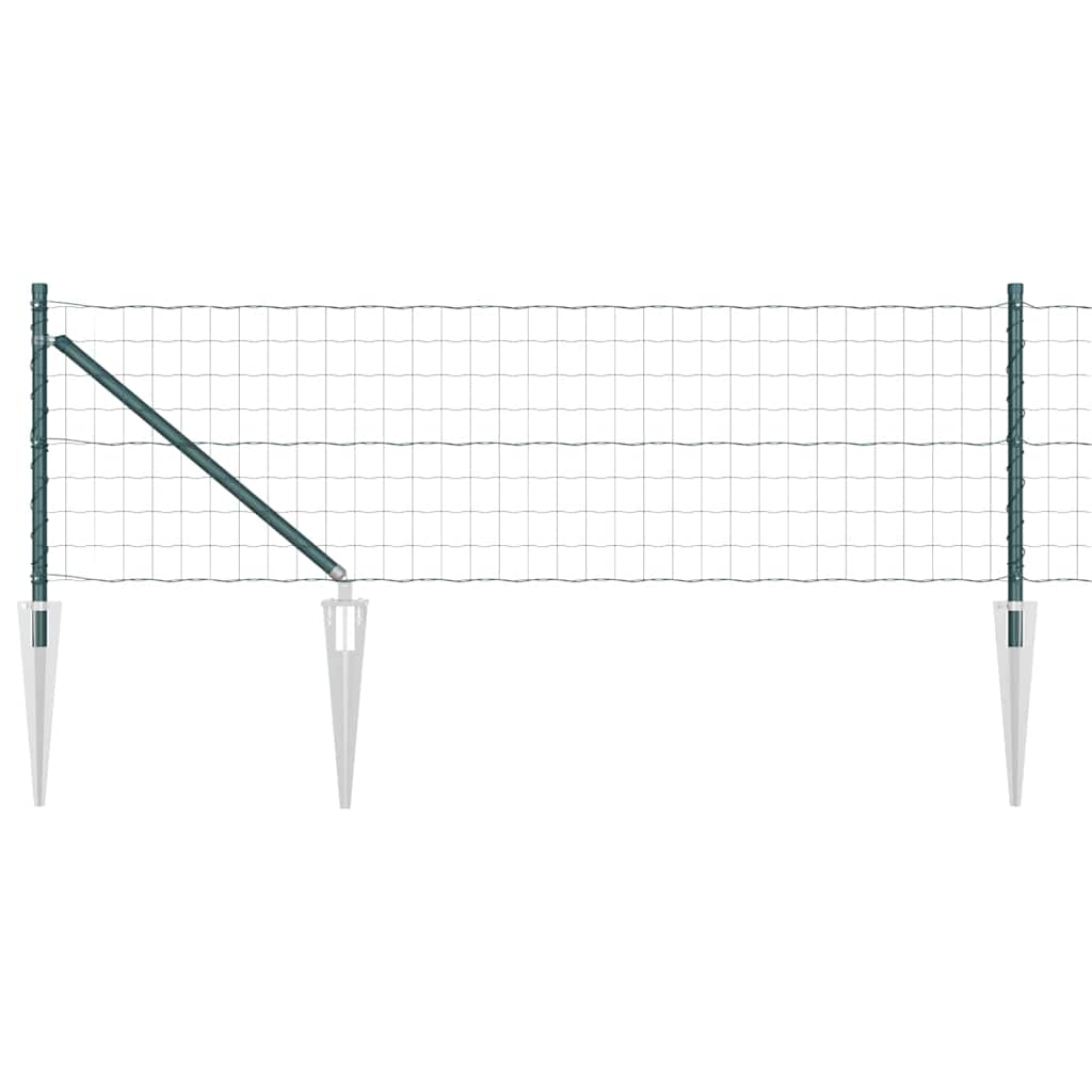 Hek met Paal Groen 0,6 x 25 m Staal en PVC