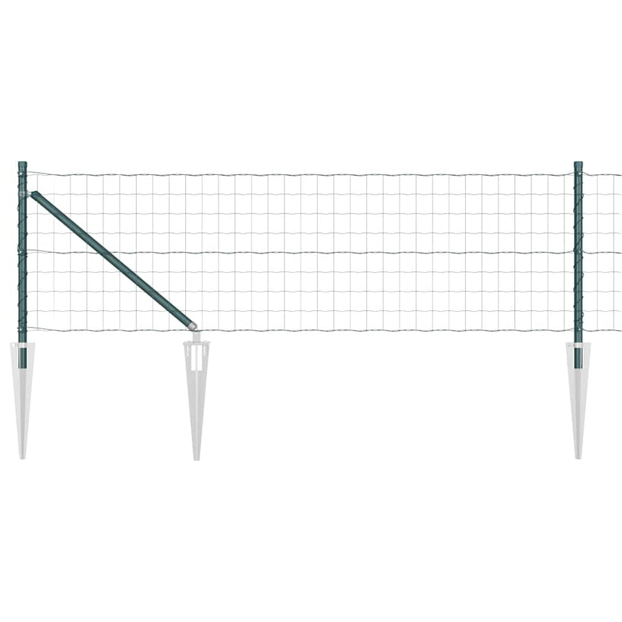 Hek met Paal Groen 0,6 x 50 m Staal en PVC