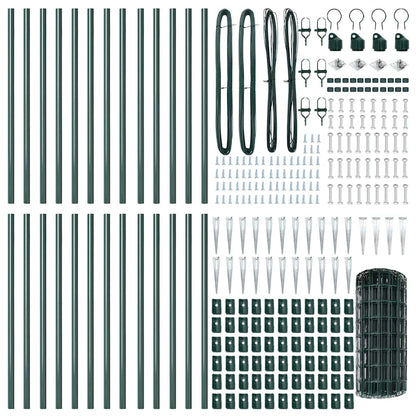 Hek met Paal Groen 0,6 x 50 m Staal en PVC