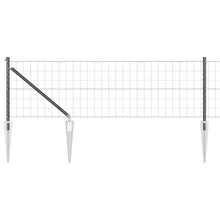 Hek met Paal Grijs 0,8 x 10 m Staal en PVC