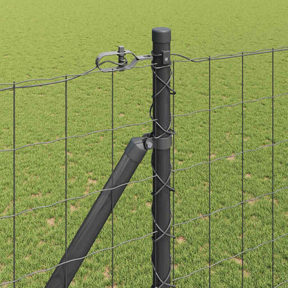 Hek met Paal Grijs 1,5 x 10 m Staal en PVC