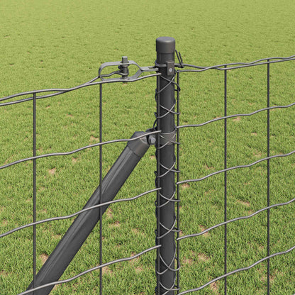 Hek met Paal Grijs 1,2 x 10 m Staal