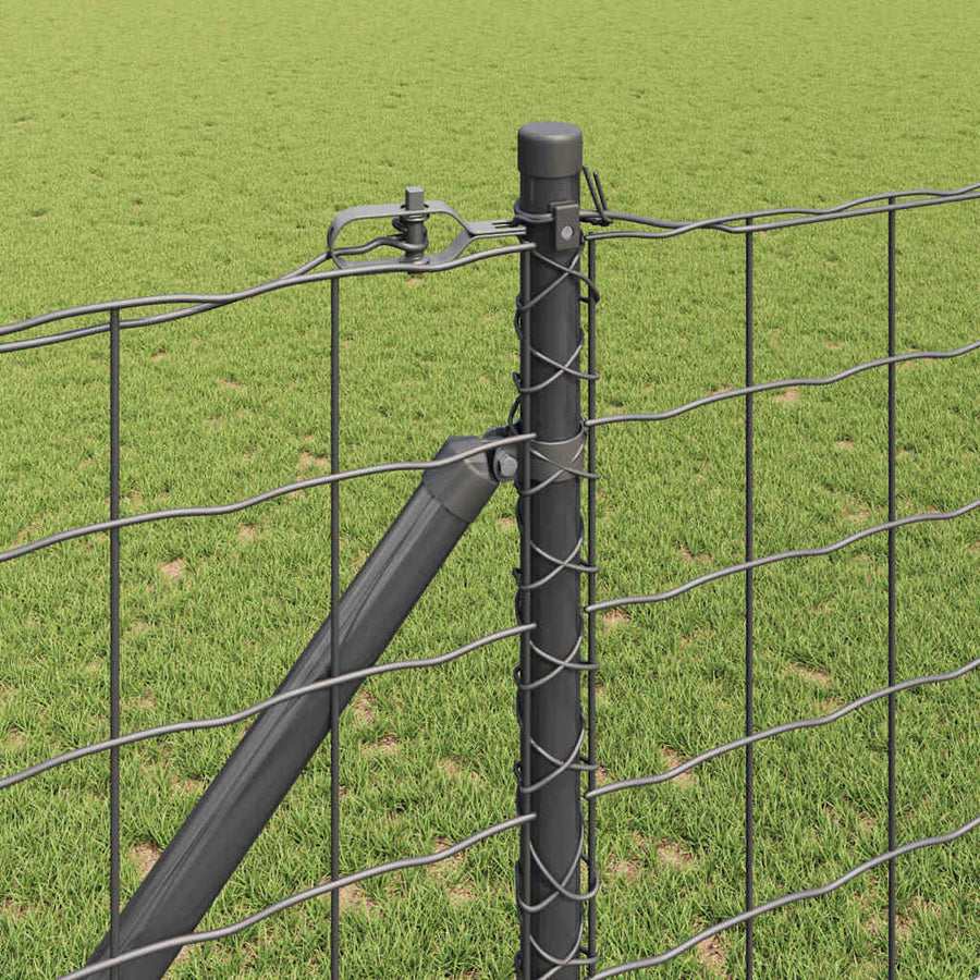 Hek met Paal Grijs 1,2 x 10 m Staal