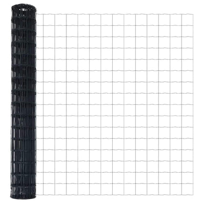 Hek met Paal Grijs 1,6 x 10 m Staal en PVC