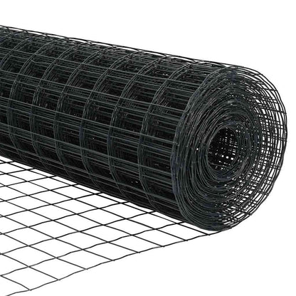 Hek met Paal Grijs 0,6 x 50 m Staal en PVC