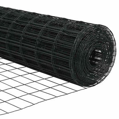 Hek met Paal Grijs 0,4 x 50 m Staal en PVC
