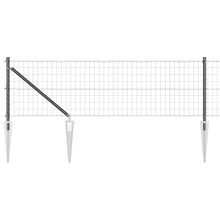 Hek met Paal Grijs 0,4 x 50 m Staal en PVC