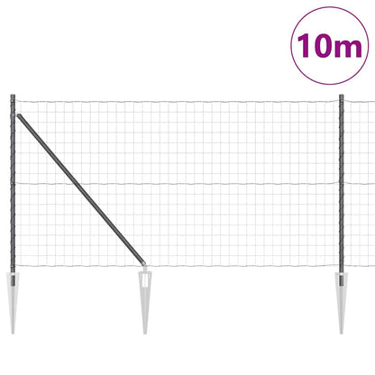 Hek met Paal Grijs 1 x 10 m Staal