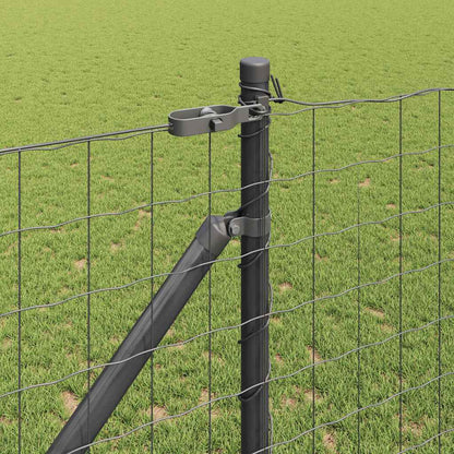 Hek met Paal Grijs 1,2 x 10 m Staal