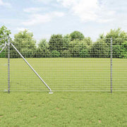 Hek 10 m x 1 m staal zilver