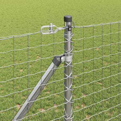 Hek met Paal Zilver 1,2 x 10 m Staal