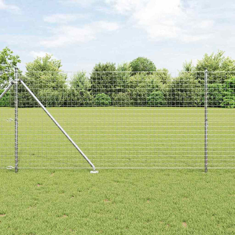 Hek met Paal Zilver 1,2 x 10 m Staal