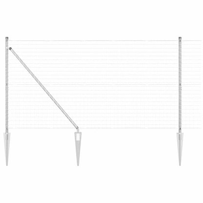 Hek met Paal Zilver 1,2 x 10 m Staal