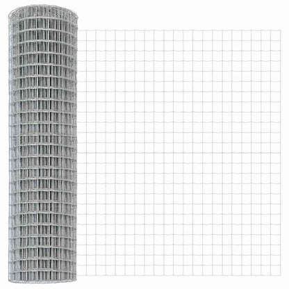 Hek met Paal Zilver 1,2 x 10 m Staal