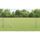 Fence with Post Silver 0.4 x 10 m Steel