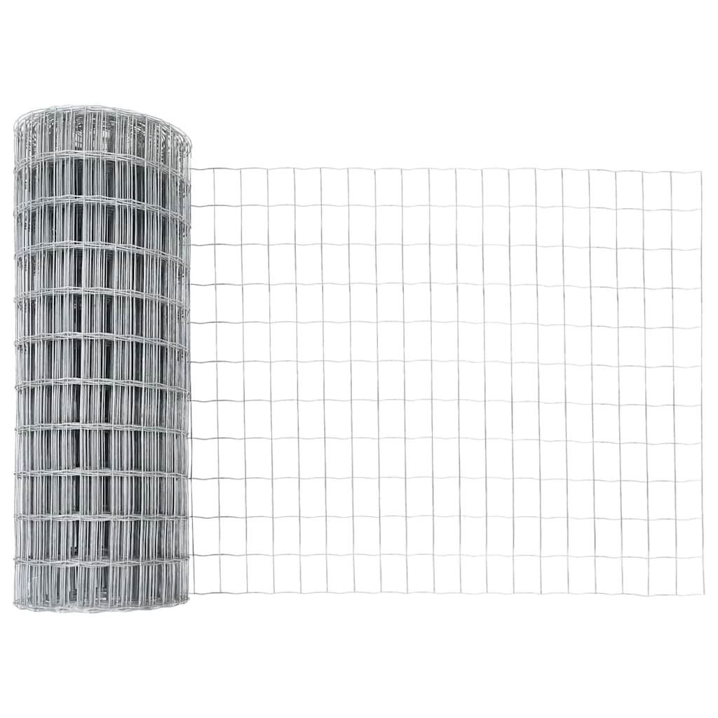 Hek met Paal Zilver 1 x 10 m Staal