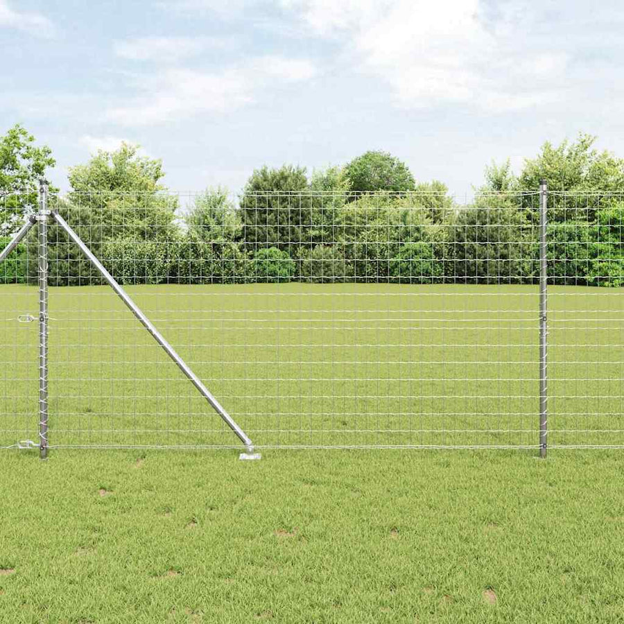 Hek met Paal Zilver 1,4 x 10 m Staal