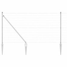 Hek met Paal Zilver 1 x 10 m Staal