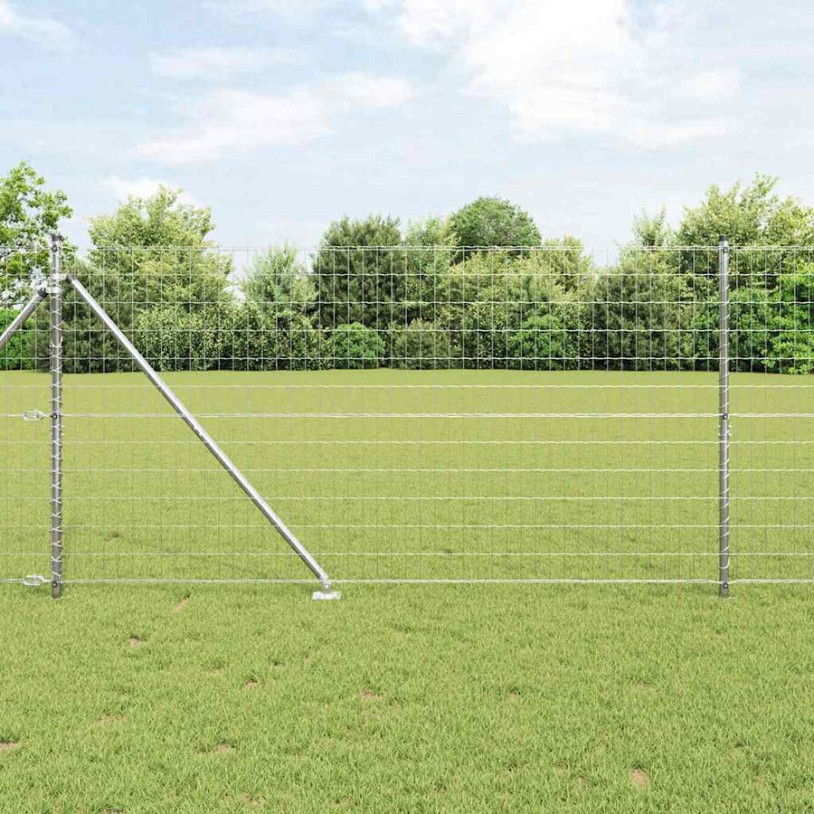 Hek met Paal Zilver 1,4 x 10 m Staal