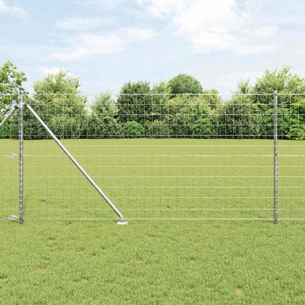 Hek met Paal Zilver 1 x 10 m Staal