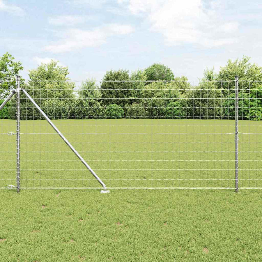Hek met Paal Zilver 1,4 x 10 m Staal