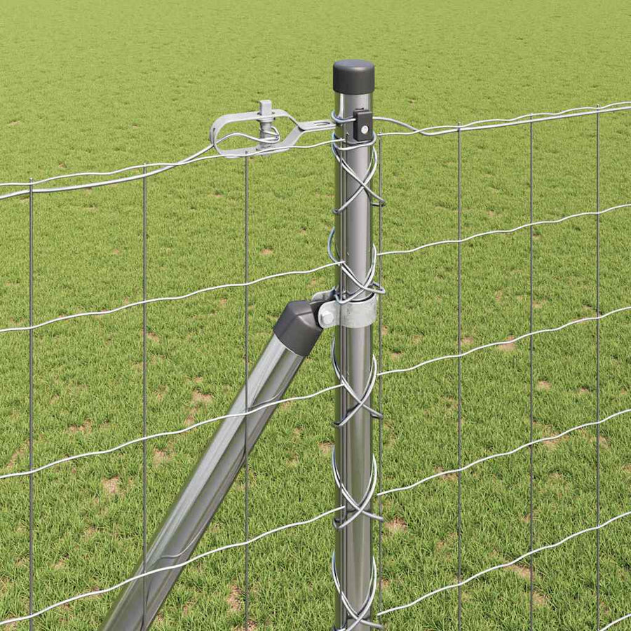 Hek met Paal Zilver 1,6 x 10 m Staal