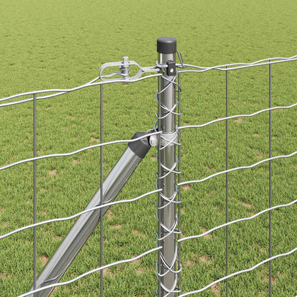 Hek met Paal Zilver 1,2 x 10 m Staal
