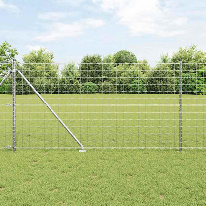 Hek met Paal Zilver 1,2 x 10 m Staal