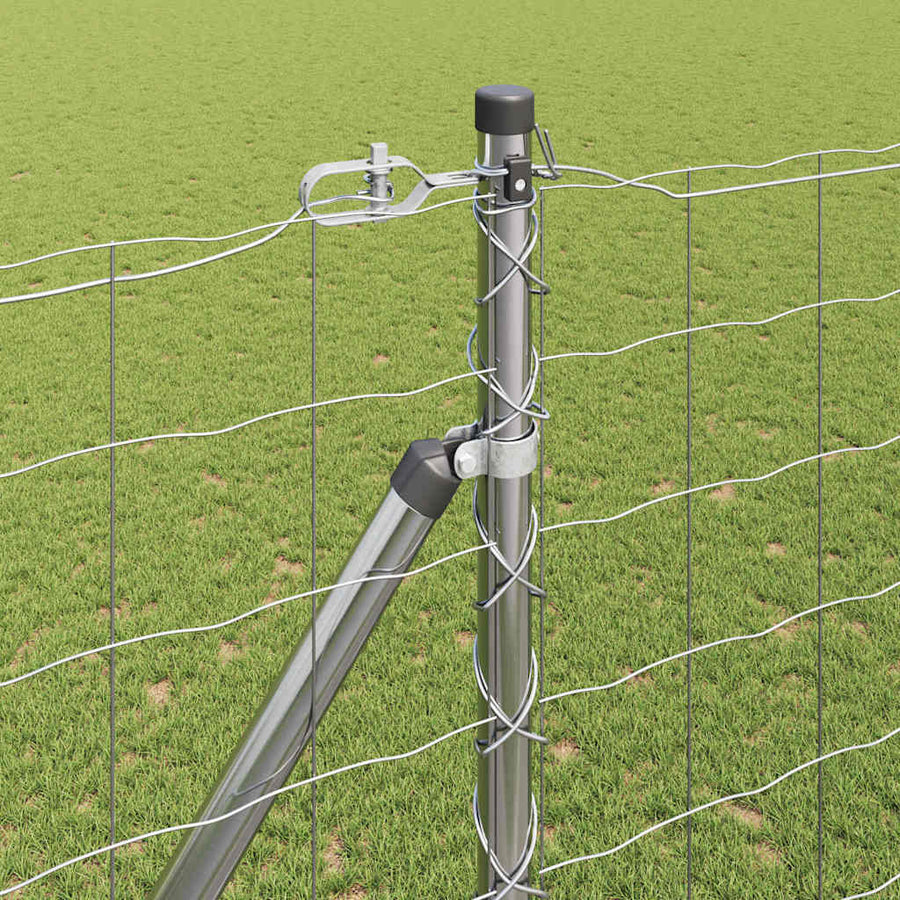 Hek met Paal Zilver 1,6 x 10 m Staal