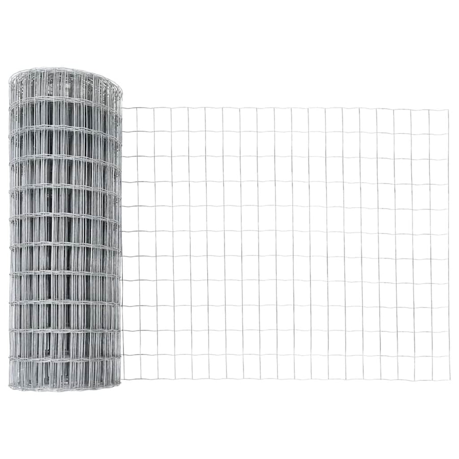 Hek met Paal Zilver 0,4 x 25 m Staal