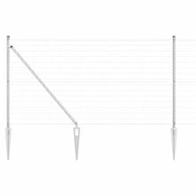 Hek met Paal Zilver 1 x 25 m Staal