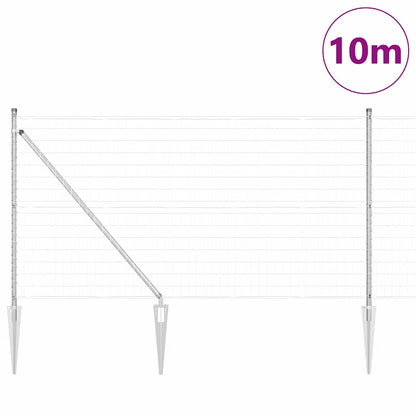 Hek met Paal Zilver 1 x 25 m Staal