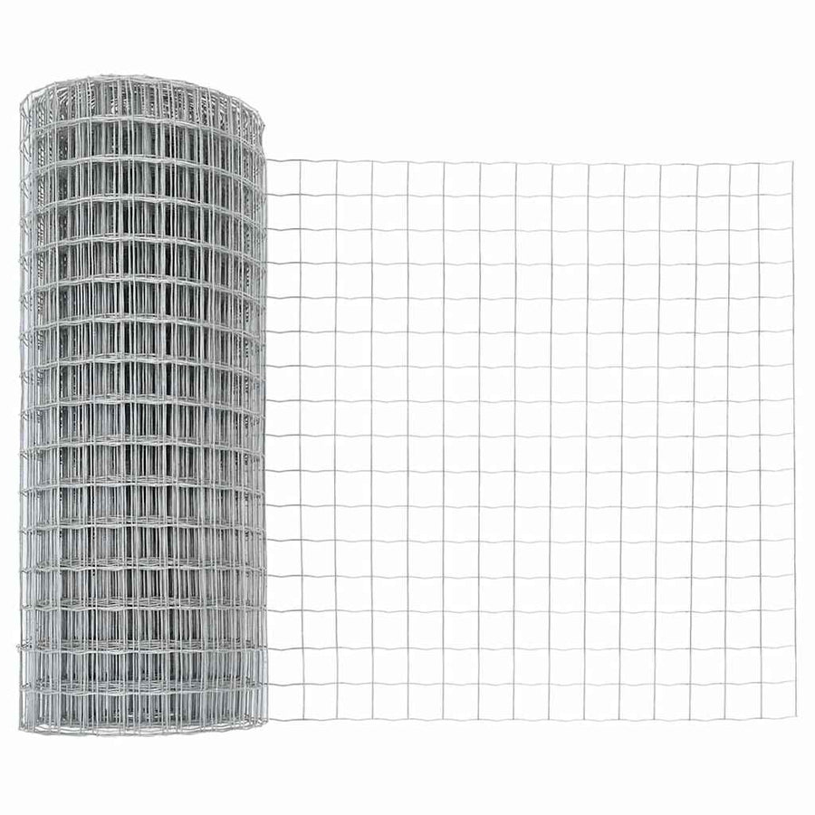 Hek met Paal Zilver 0,4 x 50 m Staal