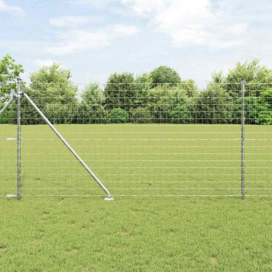 Hek met Paal Zilver 1,4 x 10 m Staal