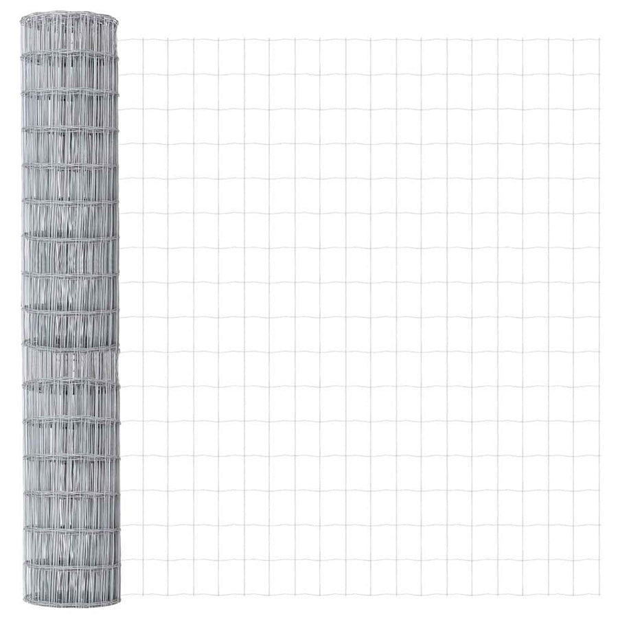 Hek met Paal Zilver 1,5 x 10 m Staal