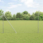 Hek met paal 160x1000 cm staal zilver