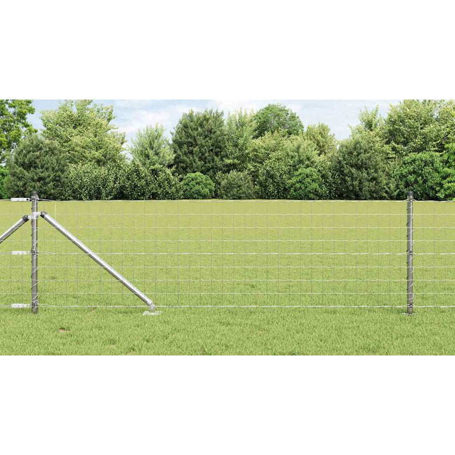 Hek met Paal Zilver 0,4 x 25 m Staal