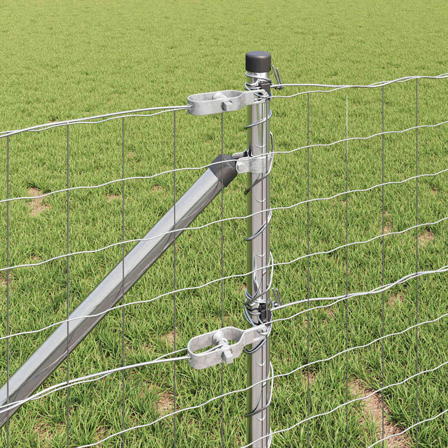 Hek met Paal Zilver 0,4 x 25 m Staal