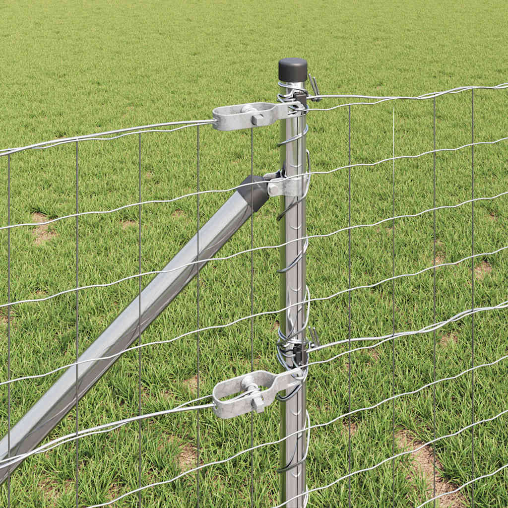 Hek met Paal Zilver 0,6 x 25 m Staal