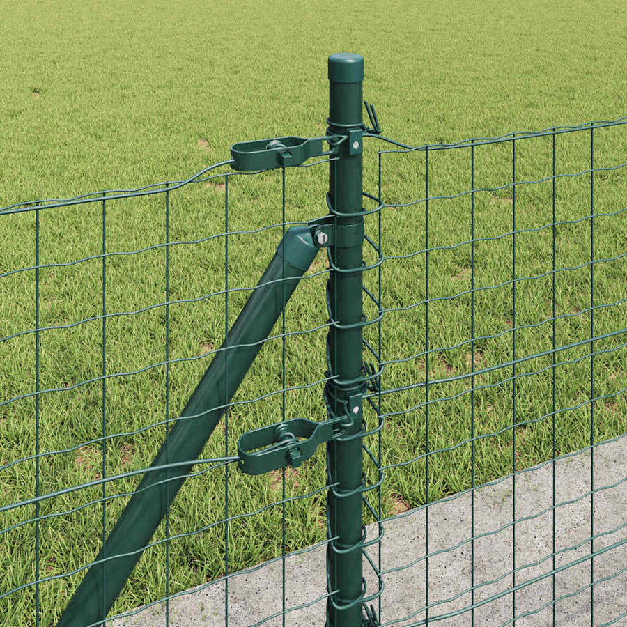 Hek met Paal Groen 0,6 x 10 m Staal en PVC