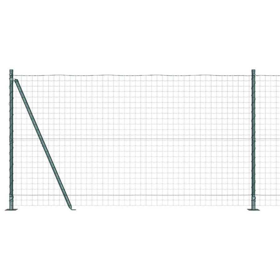 Hecke met palen Groen 1.2 x 10 m Staal